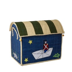 Casetta portagiochi in rafia fantasia il soldatino di stagno