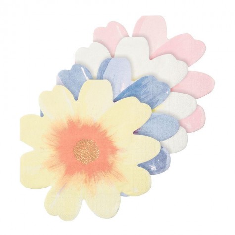 Tovaglioli di carta a forma di fiori colorati