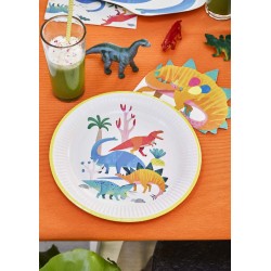 Piatti di carta fantasia dinosauri 2