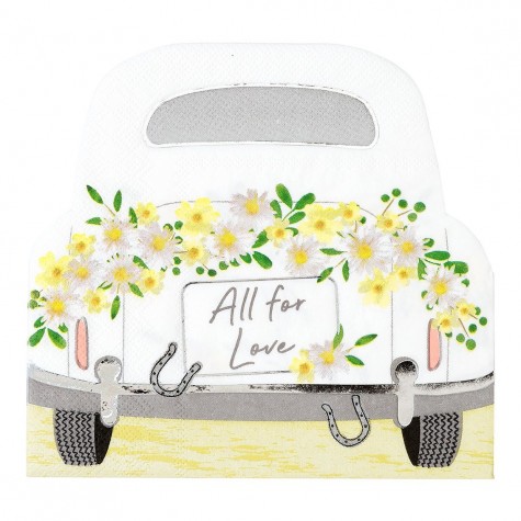 Tovaglioli di carta fantasia macchina degli sposi