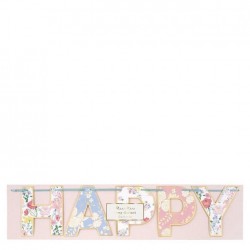 Ghirlanda Happy Birthday fantasia English Garden 2