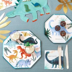 Piatti di carta fantasia dinosauri 2