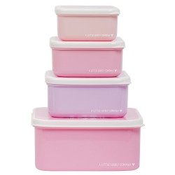 Set di 4 contenitori porta pranzo/merenda fantasia unicorno 2