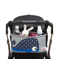 Portaoggetti per passeggino fantasia balenottera a pois 2