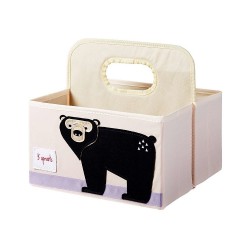 Cestino porta pannolini fantasia orso nero 2