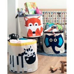 Cesto portatutto 100% cotone fantasia zebra 2