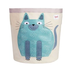 Cesto portatutto 100% cotone fantasia gattino