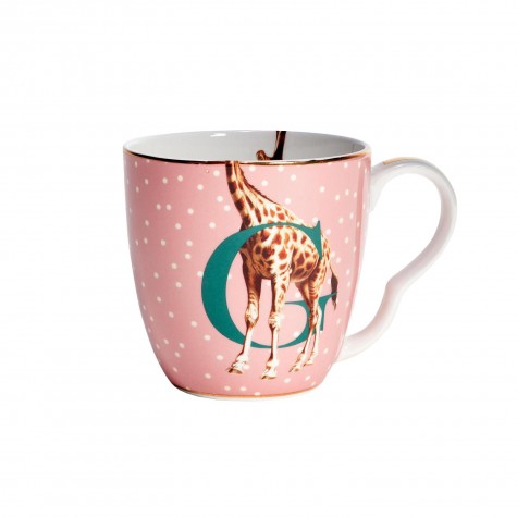 Tazza mug con giraffa e lettera G | Yvonne Ellen