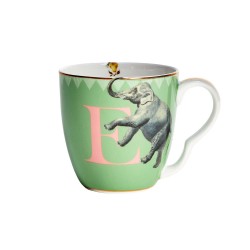 Tazza mug in porcellana con fantasia elefante
