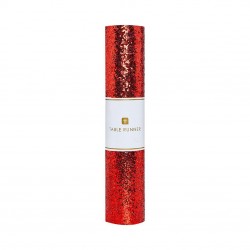 Runner da tavola rosso glitter 2