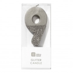 Candelina argento glitterata 9 2