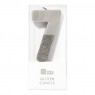 Candelina argento glitterata 7 Candelina argento glitterata 7