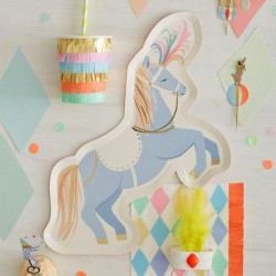Piatti di carta fantasia cavallo da circo 2