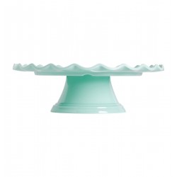 Alzatina per dolci color menta con bordo ondulato 2