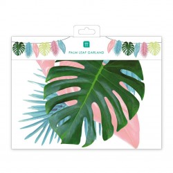 Festone di compleanno con foglie tropicali 2