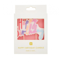 Candelina Happy Birthday pastello 2