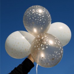 Palloncini fantasia coriandoli dorati 2