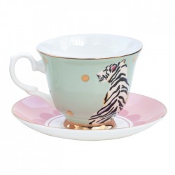 Servizio da tè in porcellana con tigre bianca | Yvonne Ellen