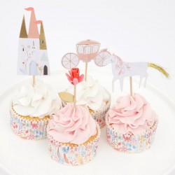 Pirottini e toppers per cupcakes fantasia principesse 2