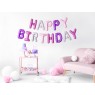 Palloncini rosa e viola Happy Birthday
