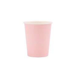 Bicchieri di carta rosa pastello