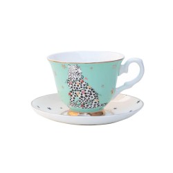 Servizio da te in porcellana con tigre bianca | Yvonne Ellen