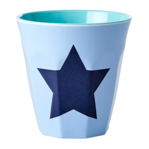 Bicchiere in melamina azzurra con stella