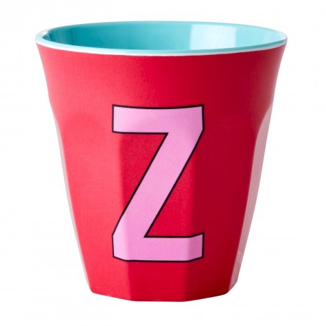 Bicchiere in melamina rossa con lettera Z