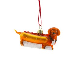 Decorazione a forma di bassotto-hotdog