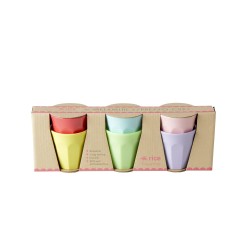 Set 6 tazzine da caffè in melamina colori assortiti