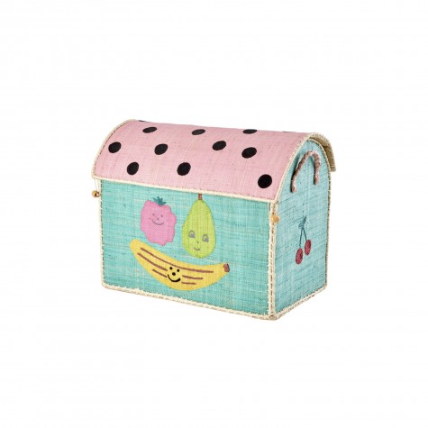 Cesta portagiochi fantasia frutta