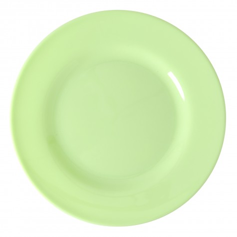 Piatto piano in melamina verde