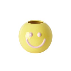 Vaso in ceramica gialla Smile