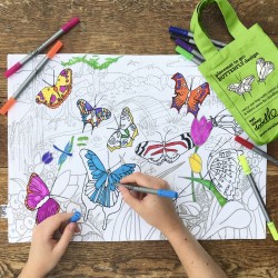Tovaglietta bimbo da colorare fantasia farfalle 2