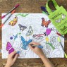 Tovaglietta bimbo da colorare fantasia farfalle