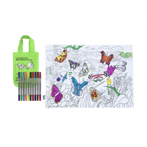 Tovaglietta bimbo da colorare fantasia farfalle