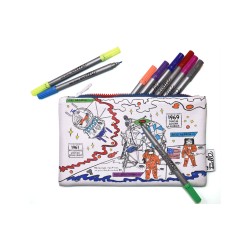 Astuccio bimbo da colorare fantasia pianeti 2