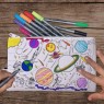 Astuccio bimbo da colorare fantasia pianeti