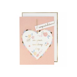 Biglietto d'auguri per matrimoni tema cuore 2