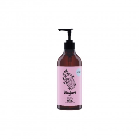 Sapone liquido naturale rabarbaro e rosa