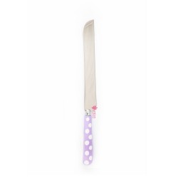 Coltello panettone a pois - lavanda