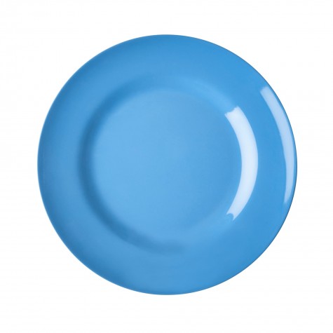 Piatto piano Melamina - Blu chiaro
