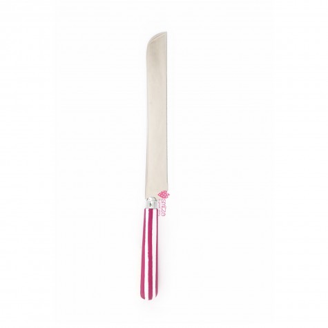 Coltello panettone a righe - fucsia