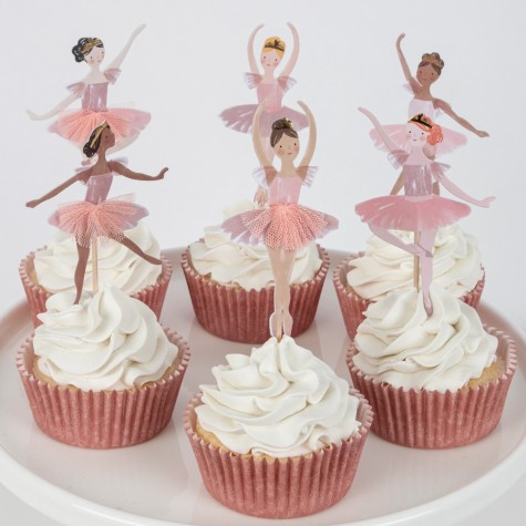 24 topper per cupcake a forma di fata, decorazioni per feste