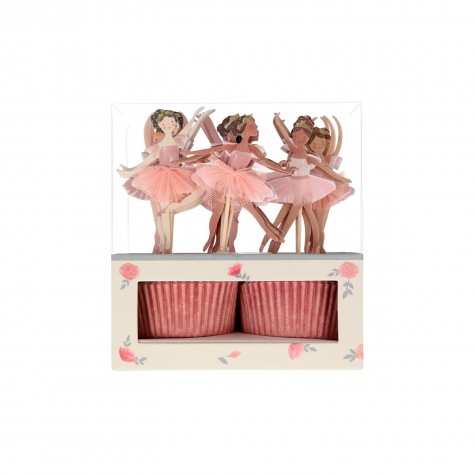 Pirottini e toppers per cupcakes fantasia ballerine