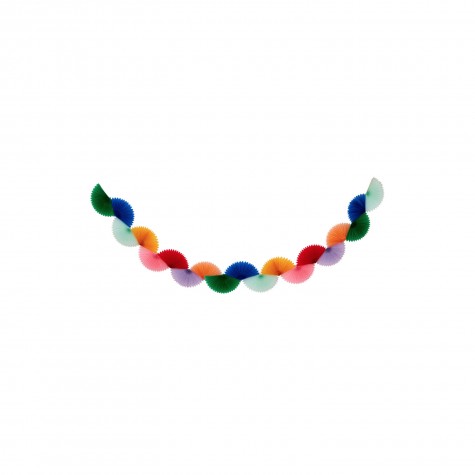 Festone di compleanno con ventagli arcobaleno