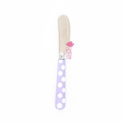 Coltello da burro piccolo a pois lavanda | Gallinasmilza