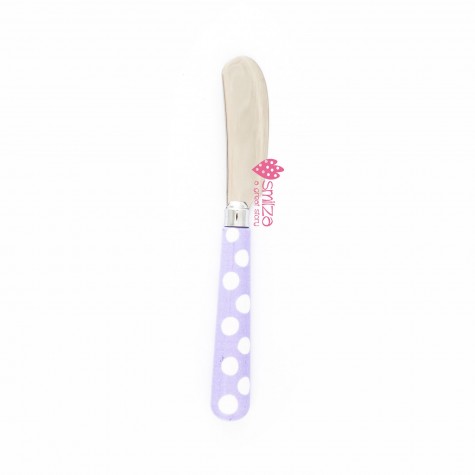 Coltello da burro piccolo a pois lavanda | Gallinasmilza