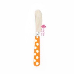Coltello da burro piccolo a pois arancio | Gallinasmilza
