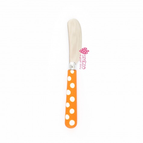 Coltello da burro piccolo a pois arancio | Gallinasmilza